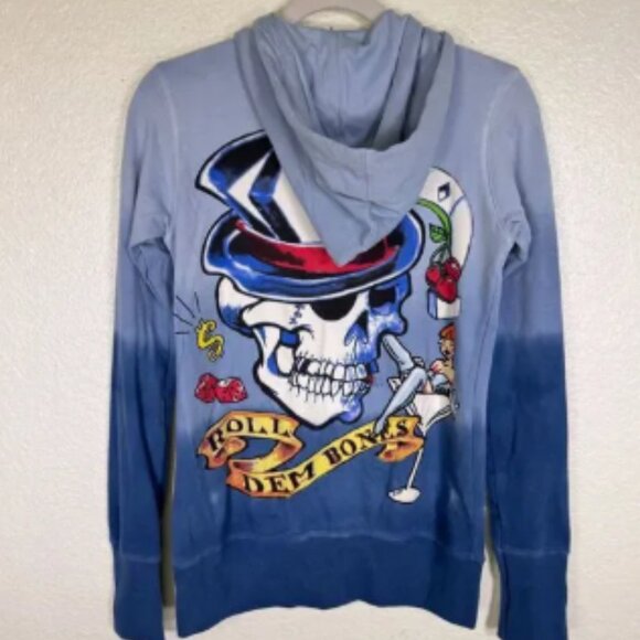 Amal Guessous Jacket Women Large Martini Skull Dice Y2K Rock N Roll Couture NEW - Picture 1 of 8